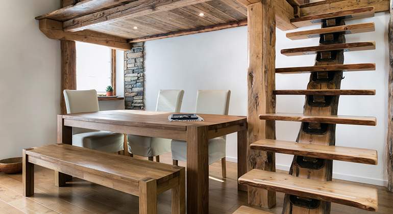 Style Campagne-chic - le charme du bois brut - La Maison Saint-Gobain