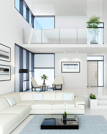 Style moderne design - Salon et mezzanine - Saint-Gobain.fr