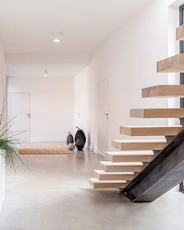 Style moderne design - entrée avec escalier- Saint-Gobain.fr