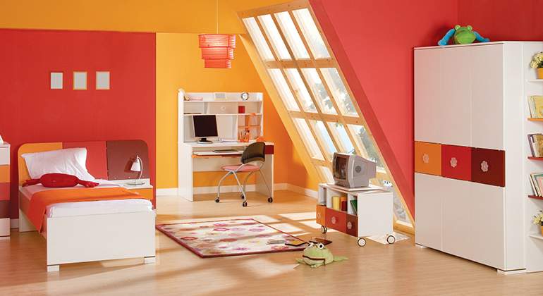 Style pop - chambre sous combles - Saint-Gobain.fr