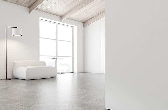 Béton ciré beige mat pour une touche scandinave