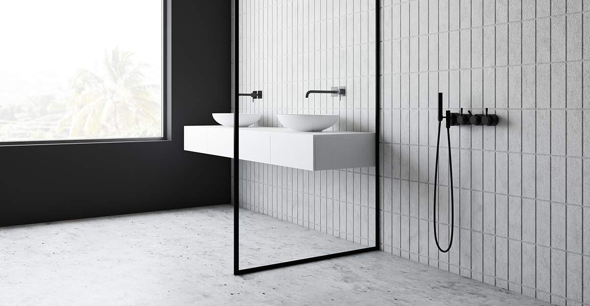 Le béton ciré, possible en sol de douche