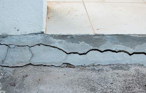 Altération de la dalle béton 