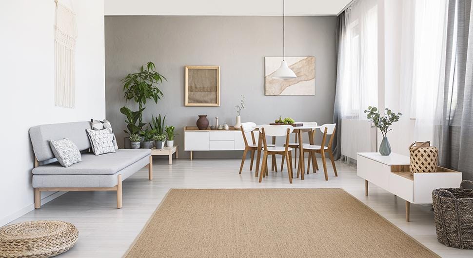 Peinture et volume du salon