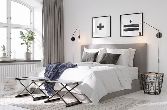 Chambre moderne parquet