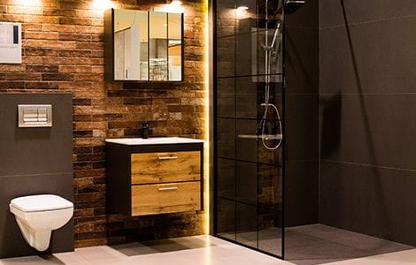 Revêtement mur salle de bain industrielle : la brique 