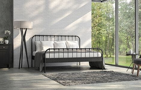 Revêtement chambre moderne : le béton ciré