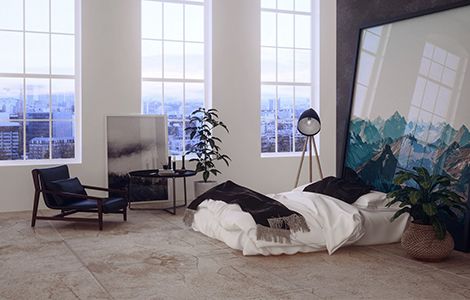 Revêtement chambre moderne : le carrelage