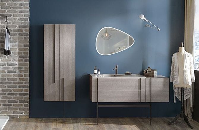 Couleur mobilier salle de bain industrielle