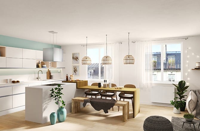 Une cloison en moins, une cuisine ouverte en plus...