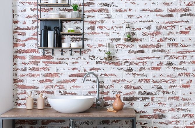 Mobilier salle de bain industrielle : métal et bois