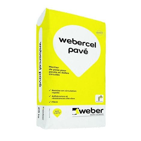 Mortier de pose pour pavés Webercel pavé