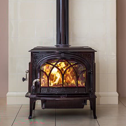 Le poêle à bois retro