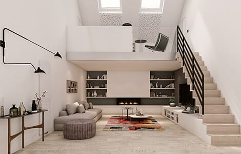 Création d’une mezzanine en annexant les combles