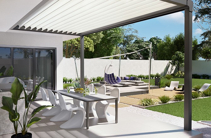 Confort d’été : pergola bioclimatique