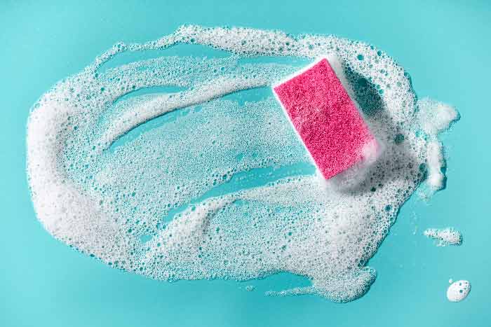 recycler le savon en eponge moussante