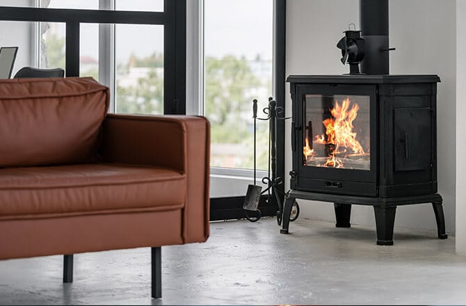 Poêle à buche traditionnel