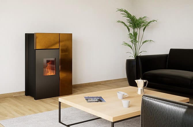 Poêle à granulé design