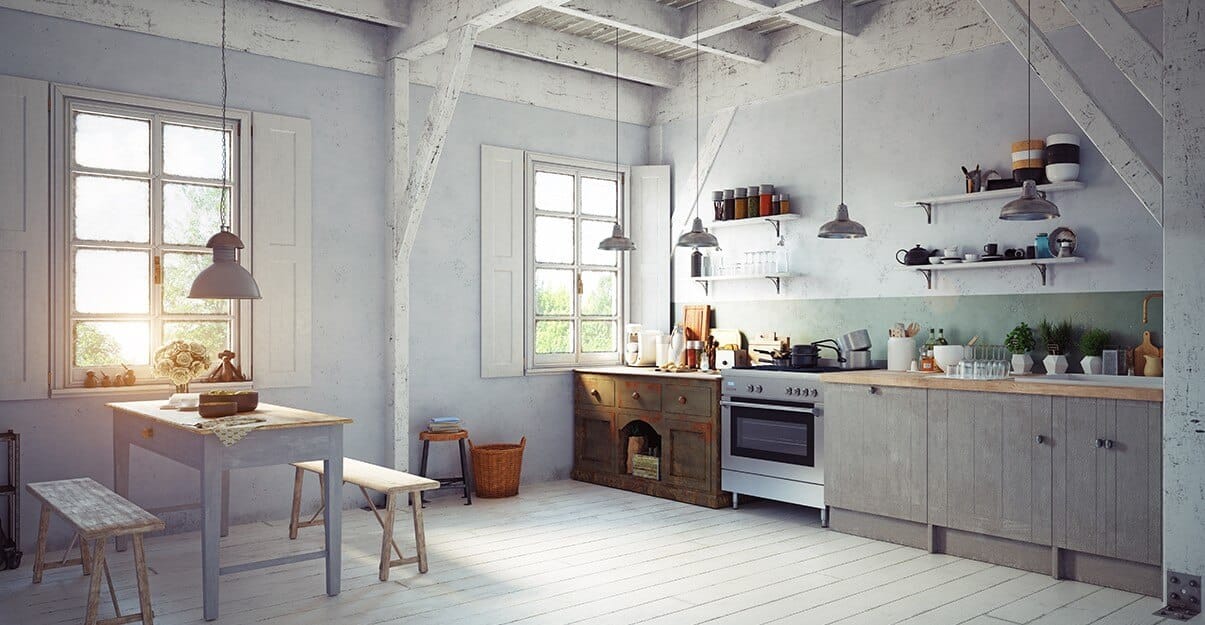Rénover une cuisine rustique : mix ancien moderne