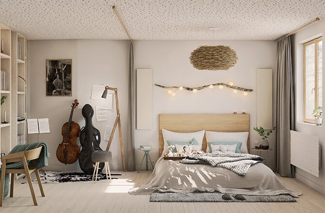 Abaisser un plafond trop haut pour une meilleure acoustique