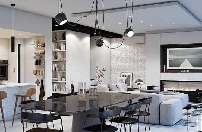 Abaisser un plafond trop haut pour structurer la pièce