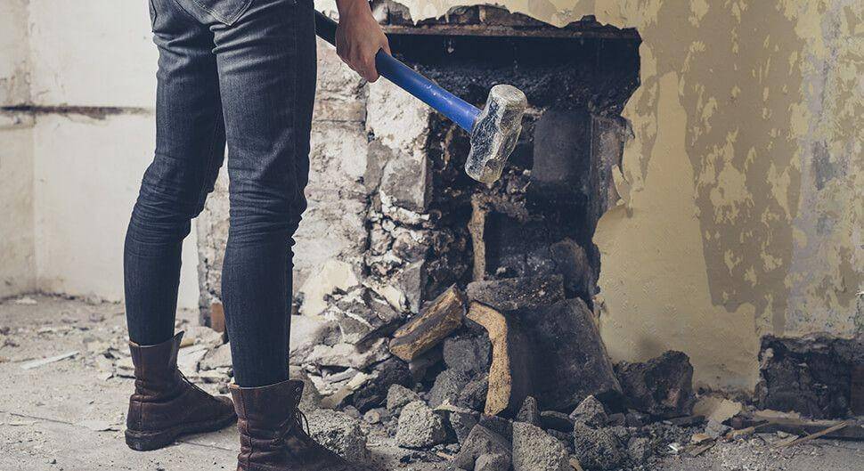 Démolition de cheminée