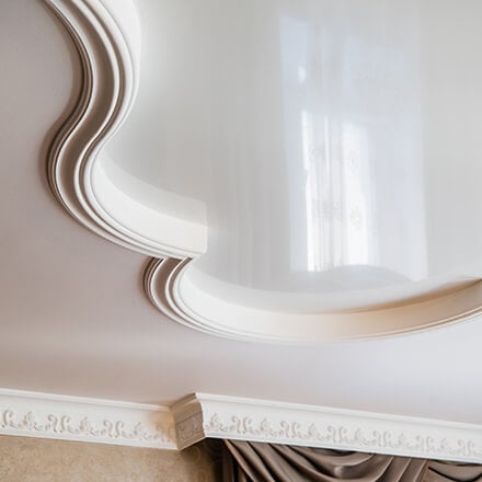Revêtement pour plafond : toile tendue laquée