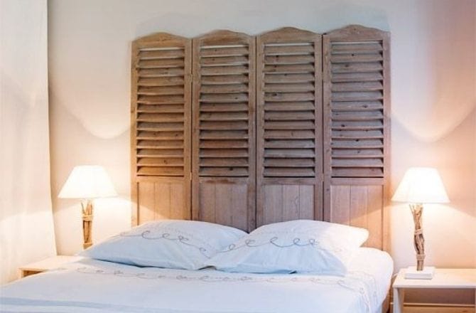 volet bois tete de lit