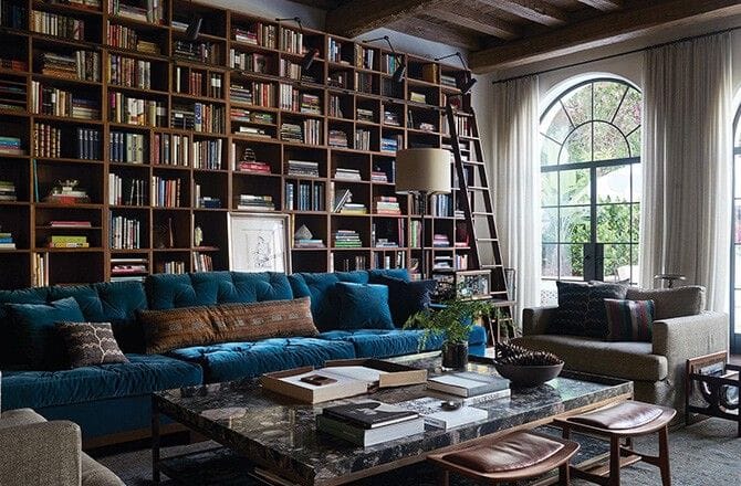 Coin lecture et bibliothèque pignon