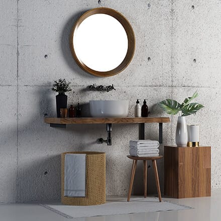 Béton décoration : un mur en béton brut