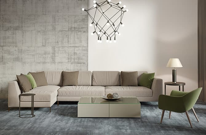 Béton décoration : un sol en béton coulé moyen texturé