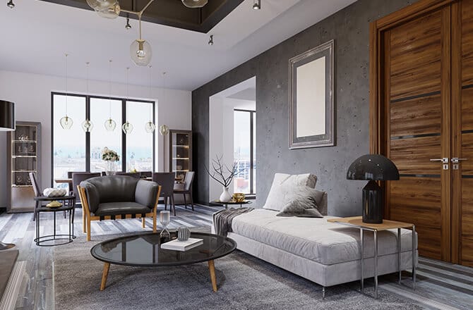 Béton décoration et matériaux doux