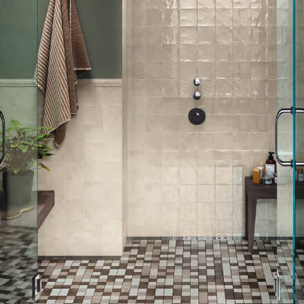 Douche italienne mosaïque céramique