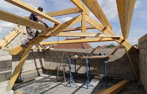 Surélévation avec modification de pente