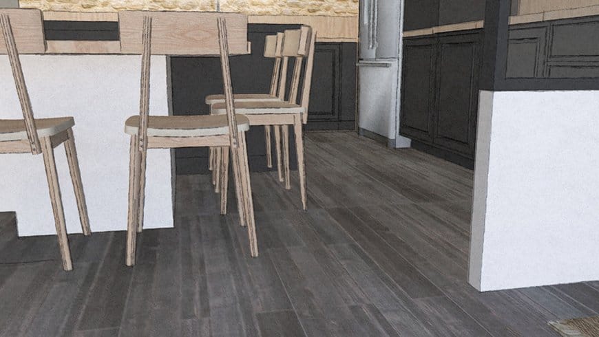 Une cuisine industrielle dans une ancienne grange