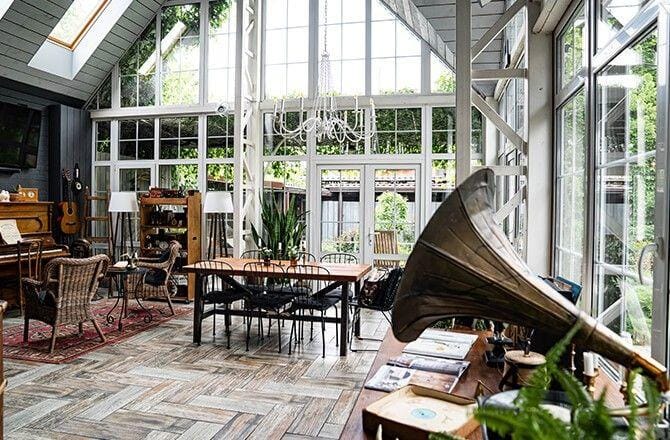 Verrière extérieure jardin hiver