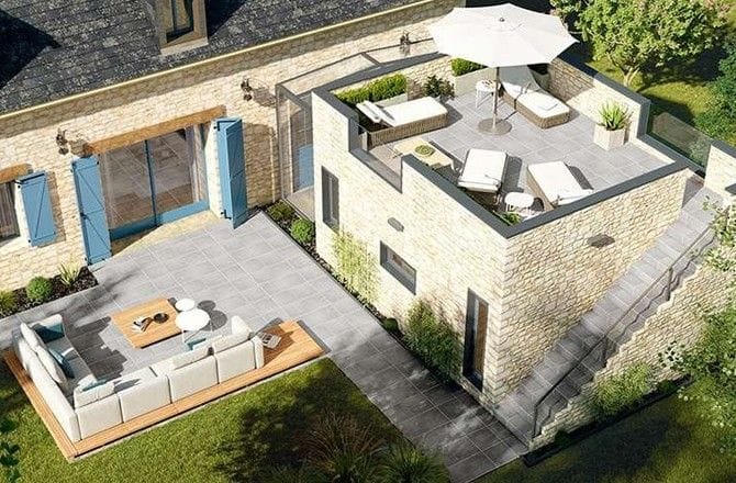 Extension en mix architectural