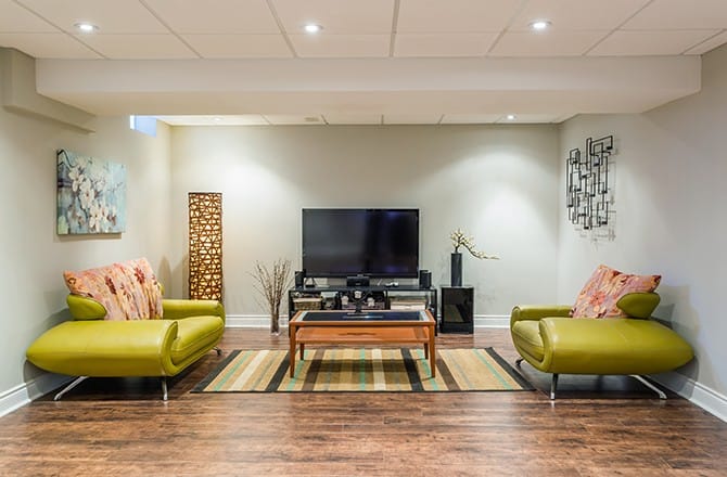 Extension en sous-sol pour un salon