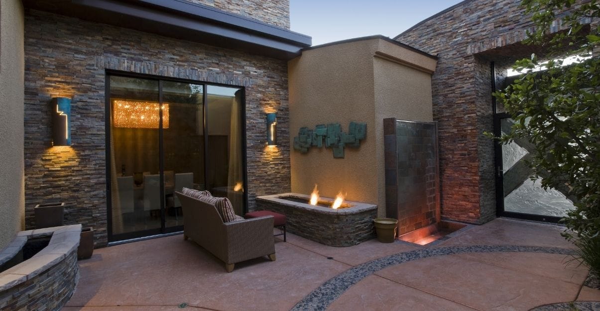 cours de jardin et matériau