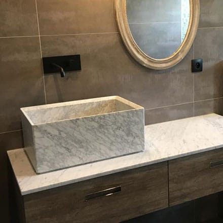 Vasque posée par Stephane P., plombier à Thezy Glimont.