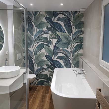Salle de bain Carrelage Floral