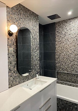 Salle de bain mozaïque