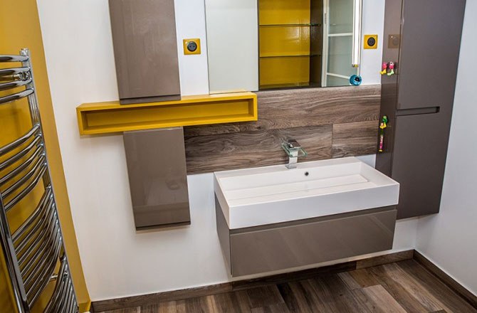 Salle de bain réalisée par Michael C., EGB à Fontenay sous Bois.