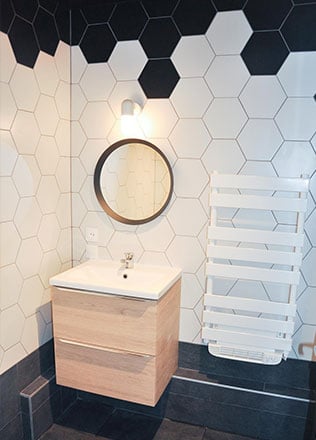 Salle de bain par Norbert H., carreleur du réseau Saint-Gobain