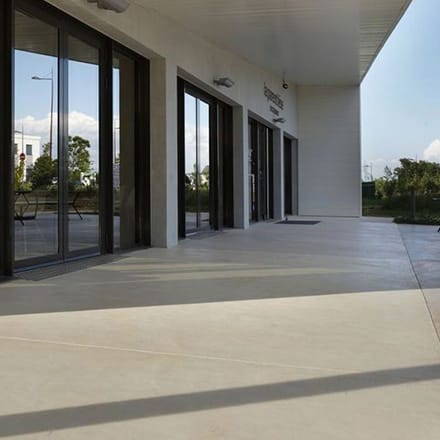 terrasse en béton ciré