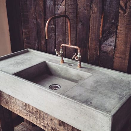 Vasque en béton ciré
