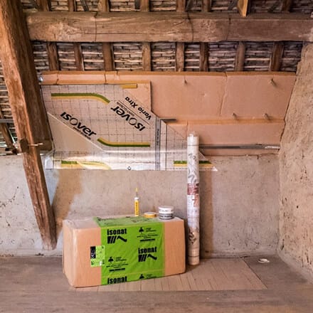 panneau de fibre et bois et membrane vario xtra