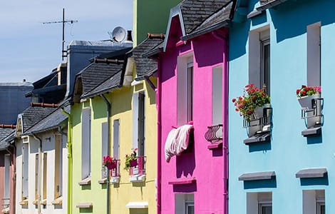 Peinture sur façade ravalée