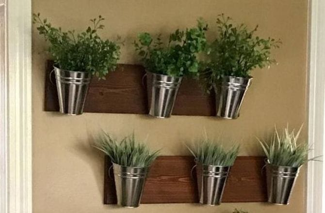 Mur végétal planche bois