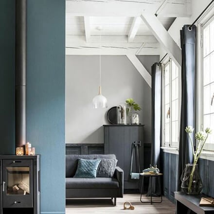 Poutres apparentes blanches